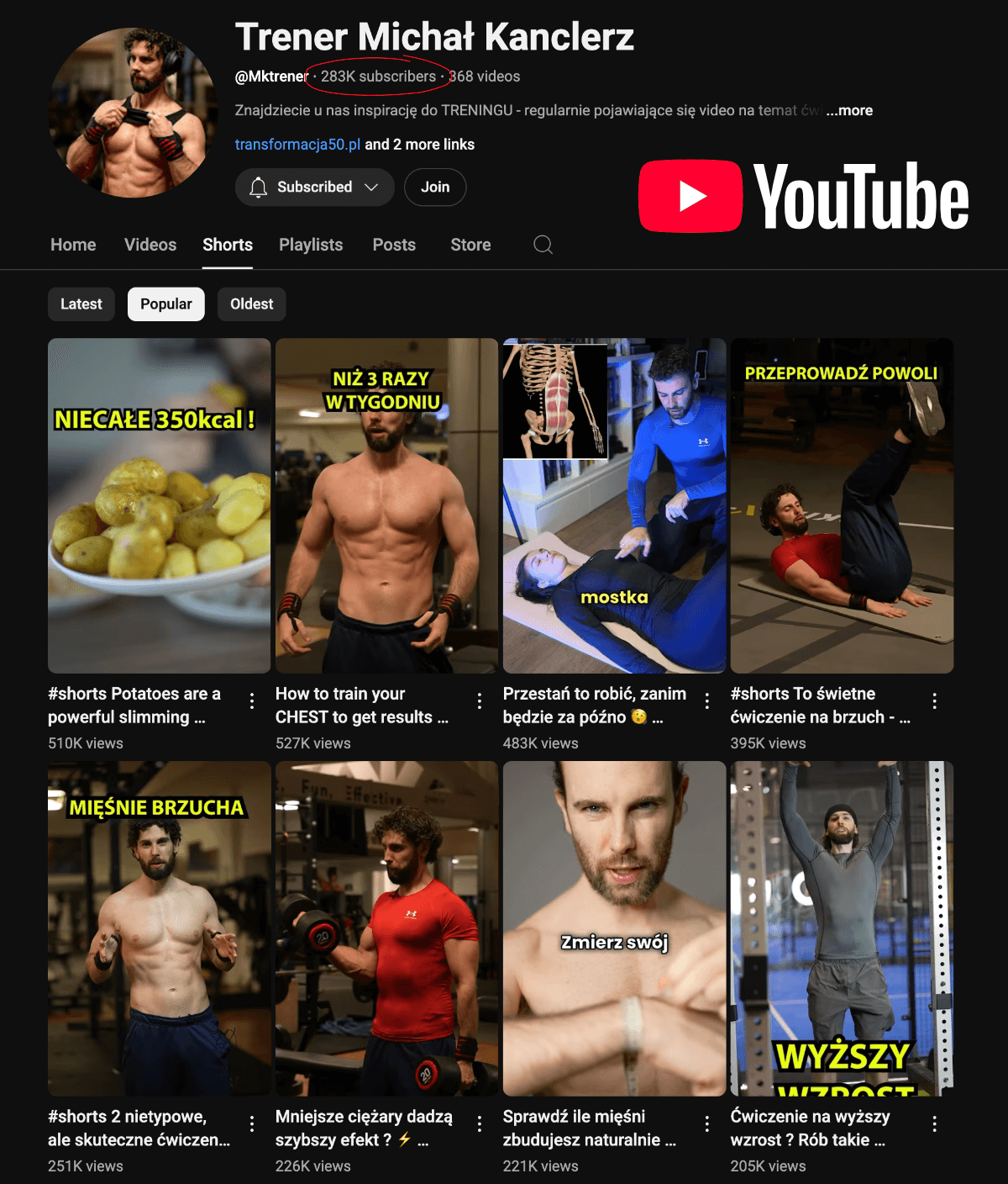 Kanał YouTube Transformacja 5.0 - ponad 280 000 subskrybentów